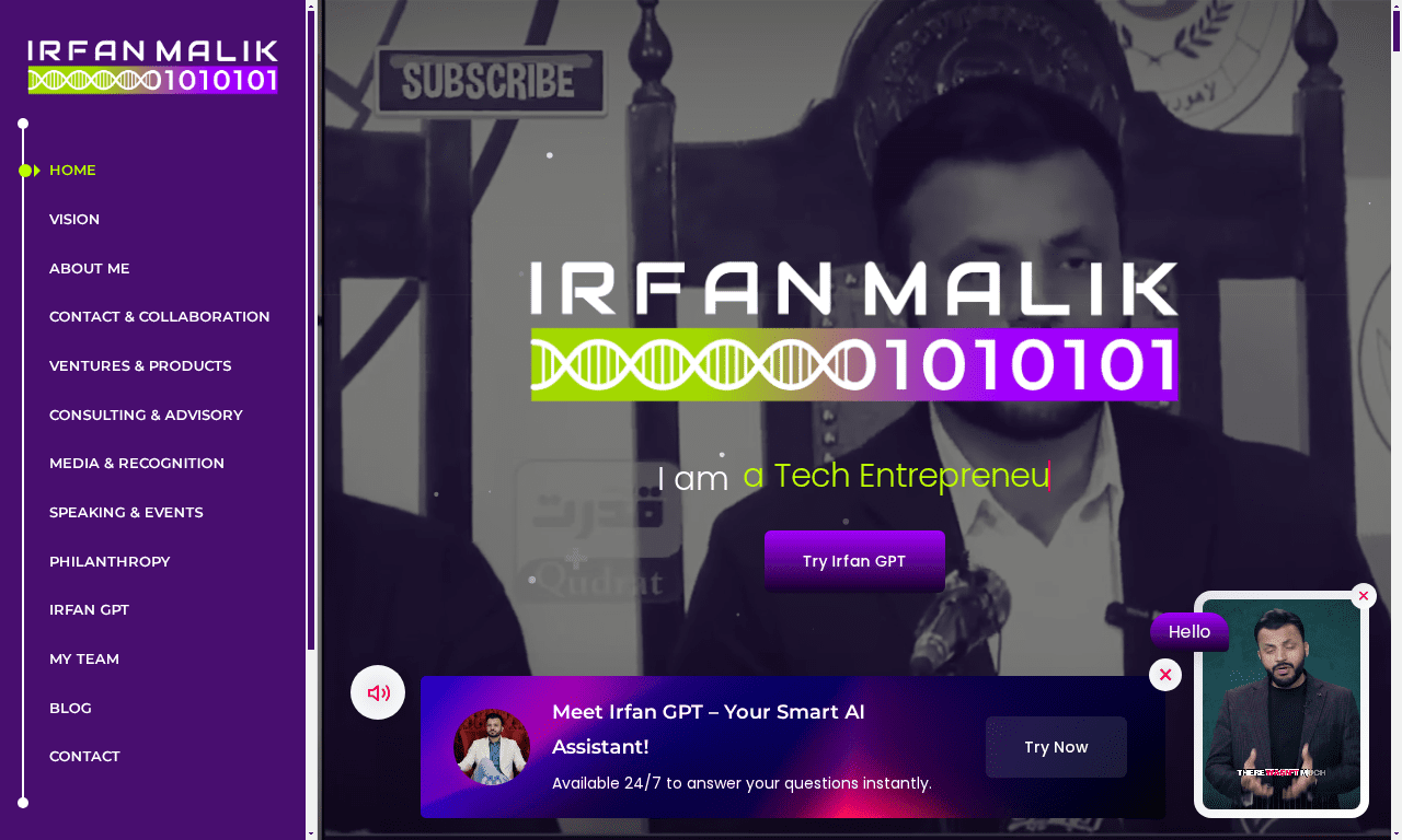 Irfan Malik – AI Expert _ Tech Entrepreneur _ Philanthropist